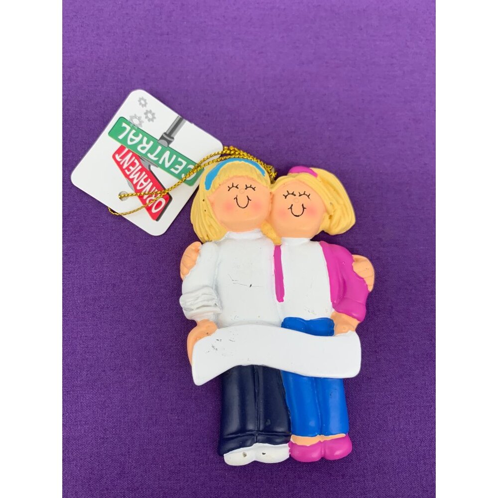 2012 Ornament Central Christmas Tree Hanger Sisters Friends Blonde Girls Womans